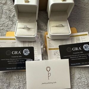 Wedding set in moissanite and sterling silver